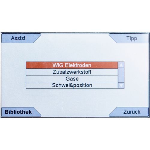  Das gesamte Wissen    Selbst bei der Auswahl von Gasen, Elektroden oder Zusatzwerkstoffen unterstützt der TIGER® den Anwender. Welcher Zusatzwerkstoff darf verwendet werden? Der TIGER® hat die Antwort.  